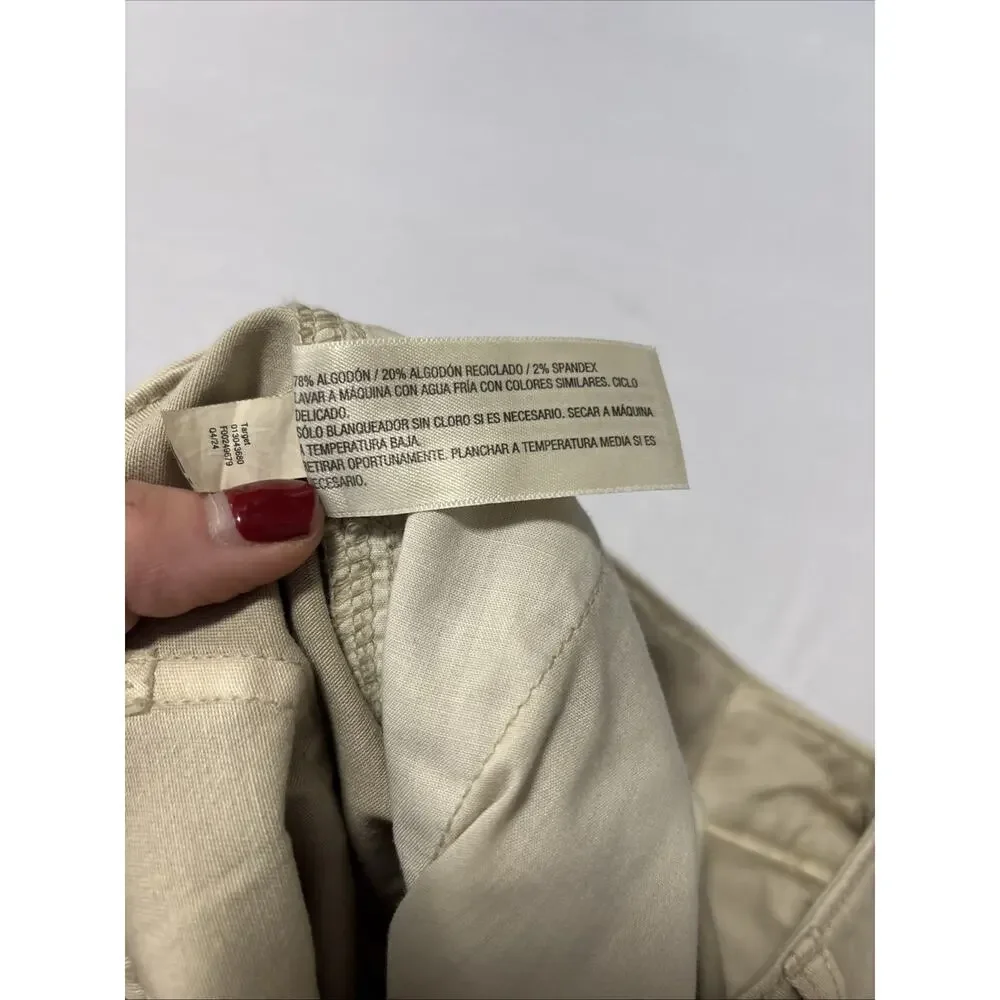 Universal Thread Women's 12 Beige Wide Leg Pants Festival Baggy Y2K 90's Neutral